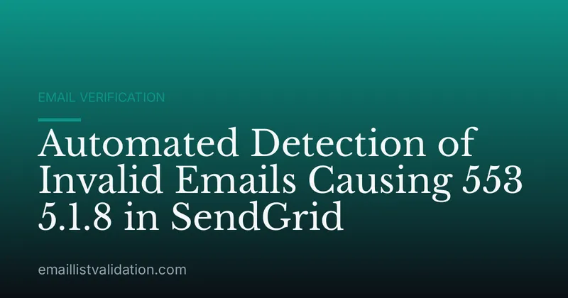 Automated Detection of Invalid Emails Causing 553 5.1.8 in SendGrid