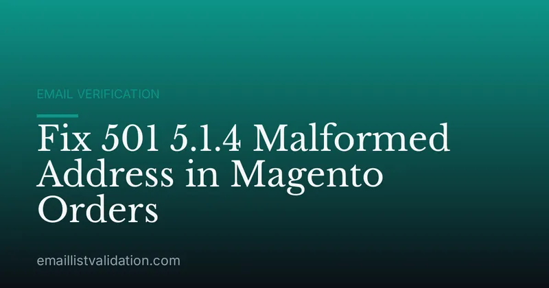 Fix 501 5.1.4 Malformed Address in Magento Orders