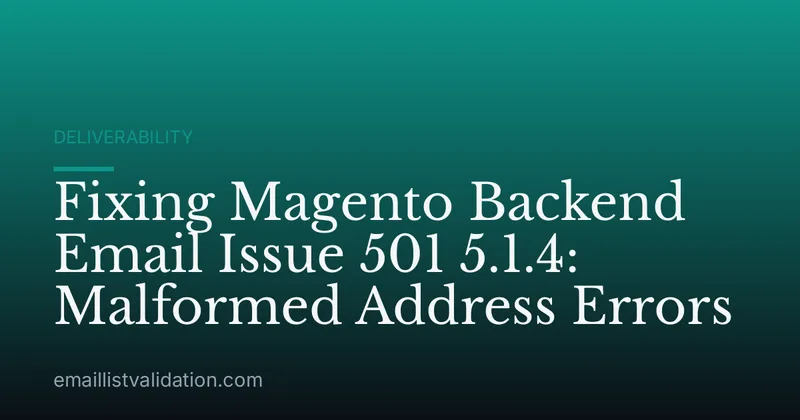 Fixing Magento Backend Email Issue 501 5.1.4: Malformed Address Errors