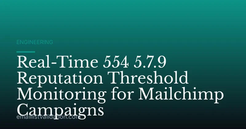Real-Time 554 5.7.9 Reputation Threshold Monitoring for Mailchimp Campaigns