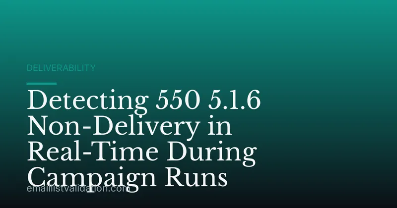Detecting 550 5.1.6 Non-Delivery in Real-Time During Campaign Runs