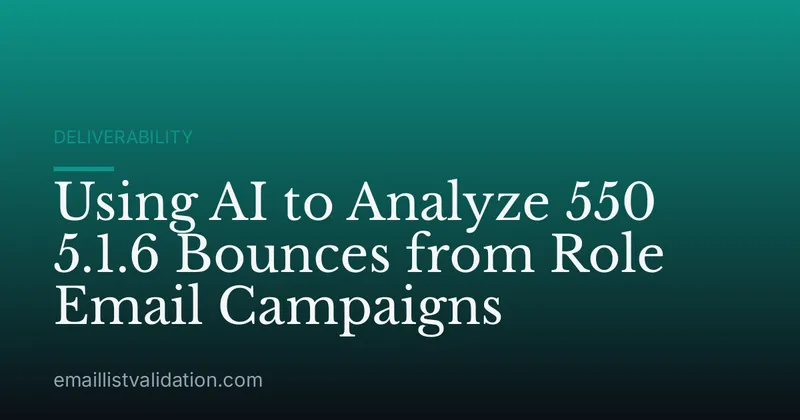 Using AI to Analyze 550 5.1.6 Bounces from Role Email Campaigns