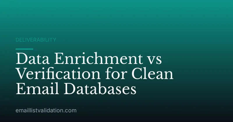 Data Enrichment vs Verification for Clean Email Databases