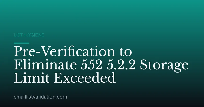 Pre-Verification to Eliminate 552 5.2.2 Storage Limit Exceeded