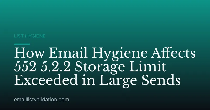 How Email Hygiene Affects 552 5.2.2 Storage Limit Exceeded in Large Sends