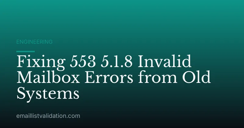 Fixing 553 5.1.8 Invalid Mailbox Errors from Old Systems
