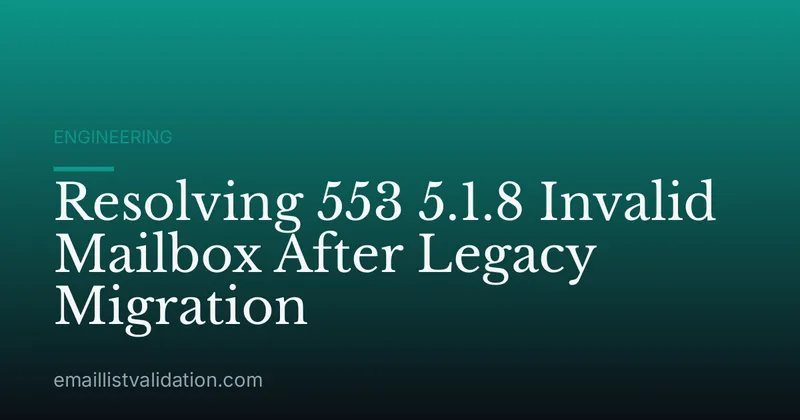 Resolving 553 5.1.8 Invalid Mailbox After Legacy Migration