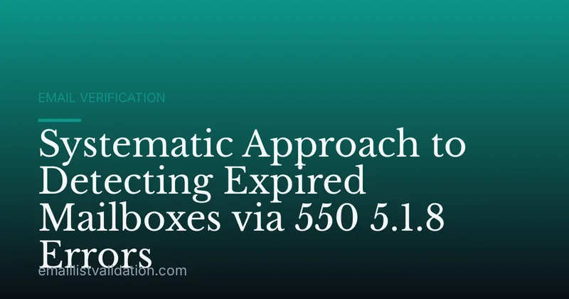 Systematic Approach to Detecting Expired Mailboxes via 550 5.1.8 Errors