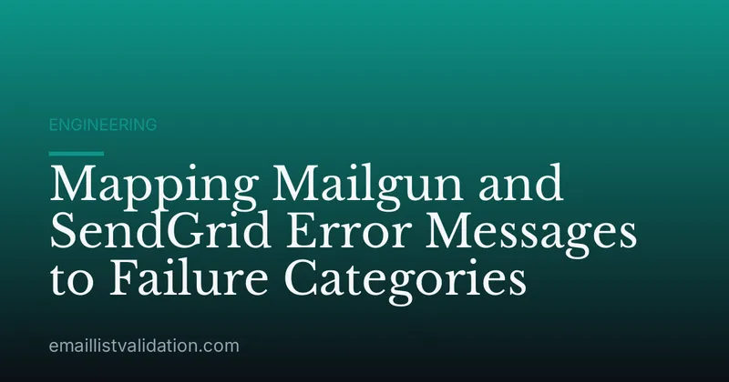 Mapping Mailgun and SendGrid Error Messages to Failure Categories