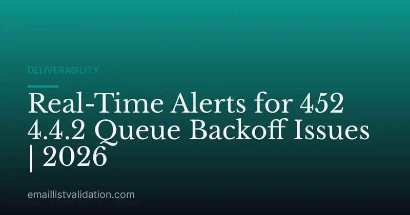 Real-Time Alerts for 452 4.4.2 Queue Backoff Issues | 2026