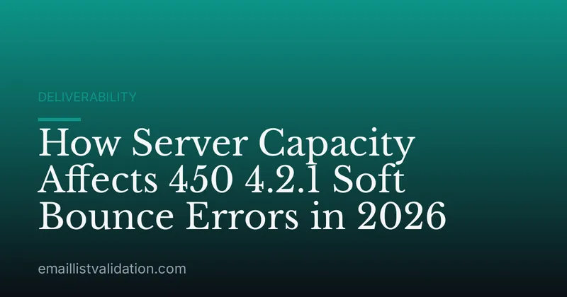 How Server Capacity Affects 450 4.2.1 Soft Bounce Errors in 2026