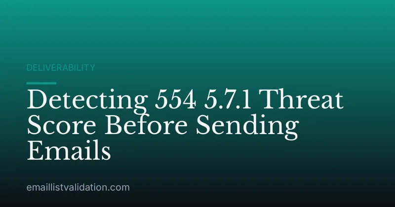 Detecting 554 5.7.1 Threat Score Before Sending Emails