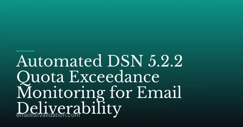 Automated DSN 5.2.2 Quota Exceedance Monitoring for Email Deliverability
