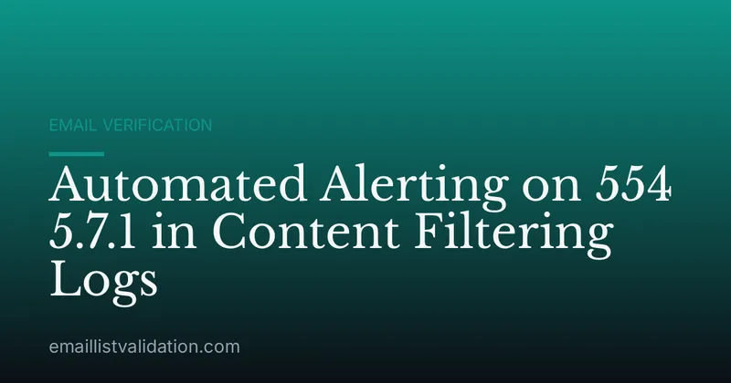 Automated Alerting on 554 5.7.1 in Content Filtering Logs