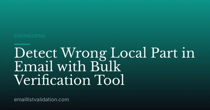 Detect Wrong Local Part in Email with Bulk Verification Tool