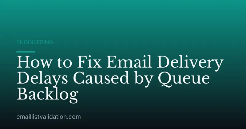 How to Fix Email Delivery Delays Caused by Queue Backlog