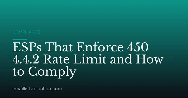 ESPs That Enforce 450 4.4.2 Rate Limit and How to Comply