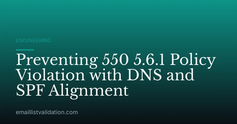 Preventing 550 5.6.1 Policy Violation with DNS and SPF Alignment