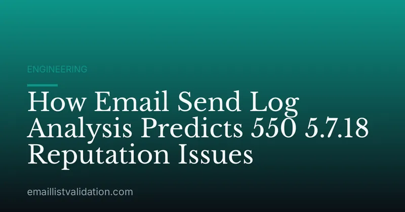How Email Send Log Analysis Predicts 550 5.7.18 Reputation Issues