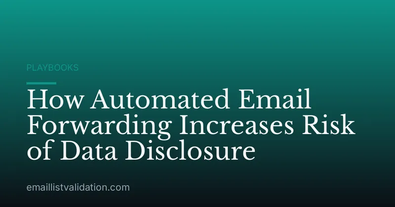 How Automated Email Forwarding Increases Risk of Data Disclosure