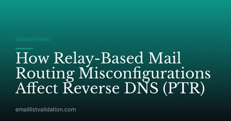 How Relay-Based Mail Routing Misconfigurations Affect Reverse DNS (PTR)