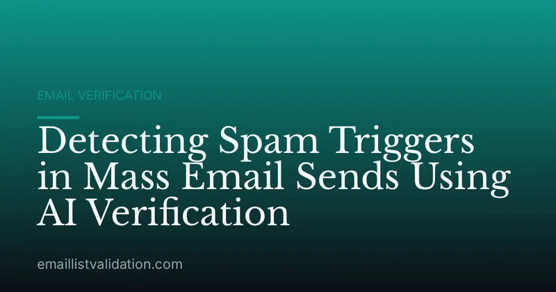 Detecting Spam Triggers in Mass Email Sends Using AI Verification