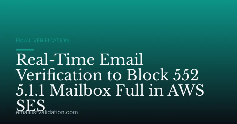 Real-Time Email Verification to Block 552 5.1.1 Mailbox Full in AWS SES