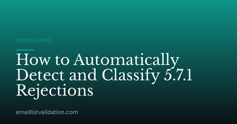 How to Automatically Detect and Classify 5.7.1 Rejections
