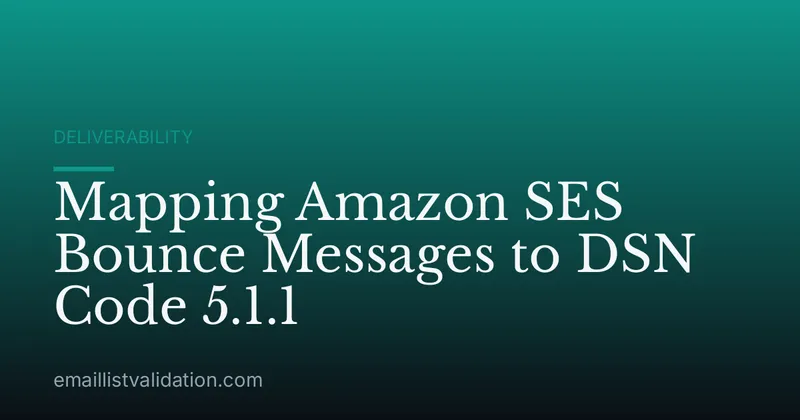 Mapping Amazon SES Bounce Messages to DSN Code 5.1.1