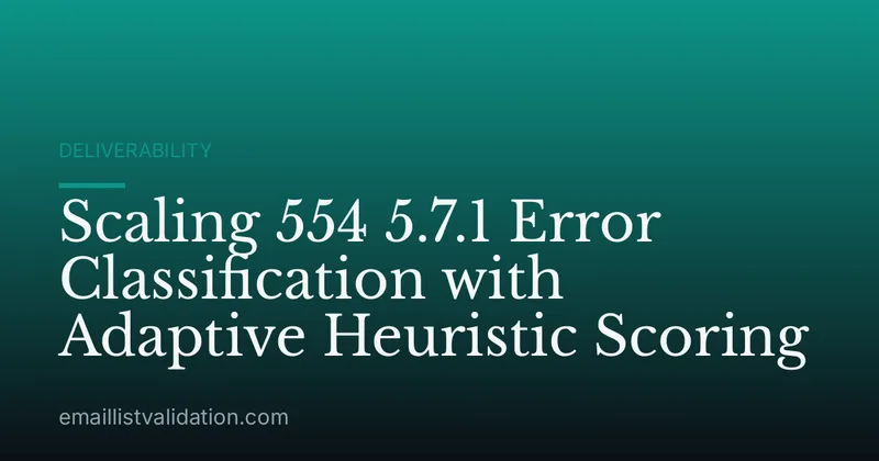 Scaling 554 5.7.1 Error Classification with Adaptive Heuristic Scoring