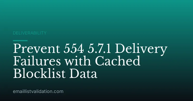 Prevent 554 5.7.1 Delivery Failures with Cached Blocklist Data