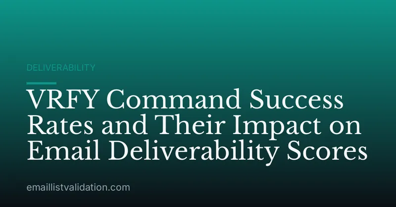 VRFY Command Success Rates and Their Impact on Email Deliverability Scores