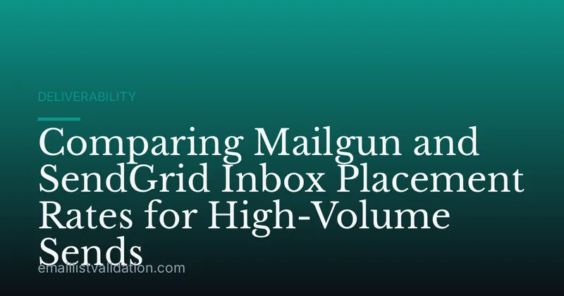 Comparing Mailgun and SendGrid Inbox Placement Rates for High-Volume Sends