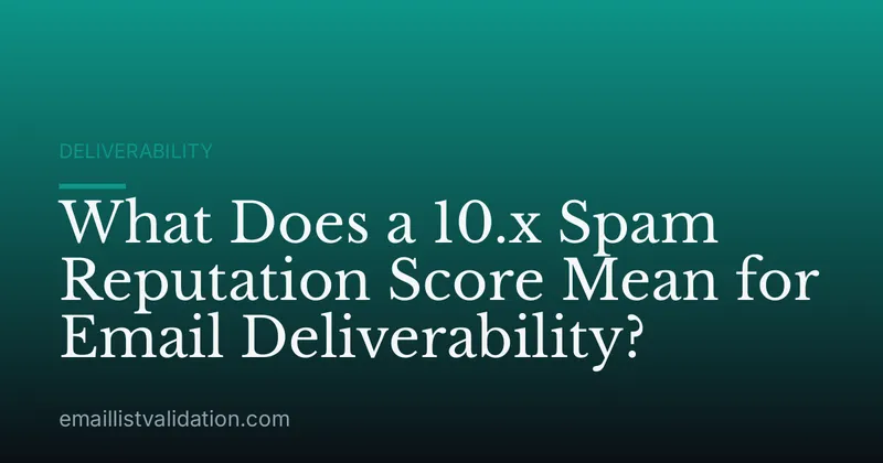 What Does a 10.x Spam Reputation Score Mean for Email Deliverability?