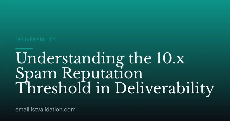 Understanding the 10.x Spam Reputation Threshold in Deliverability