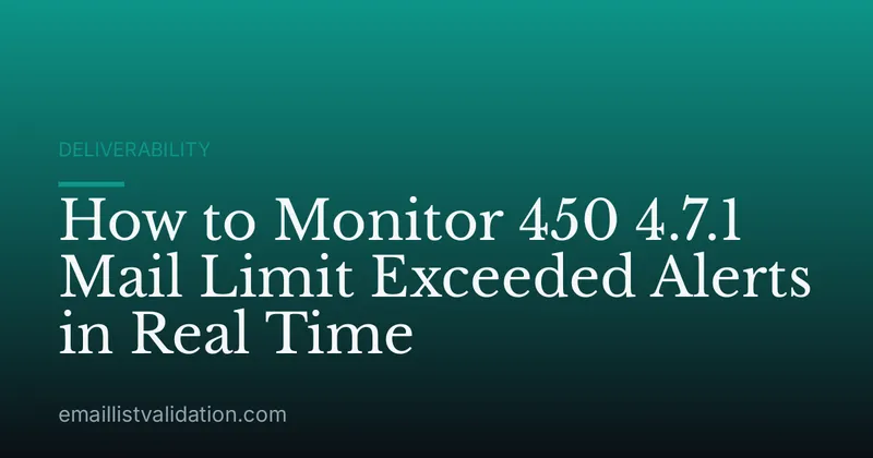 How to Monitor 450 4.7.1 Mail Limit Exceeded Alerts in Real Time
