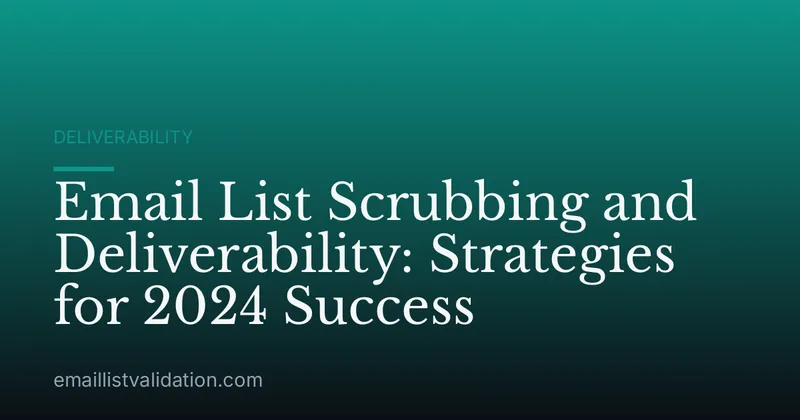 Email List Scrubbing and Deliverability: Strategies for 2024 Success