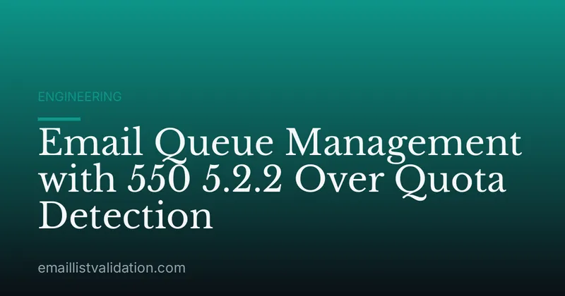 Email Queue Management with 550 5.2.2 Over Quota Detection