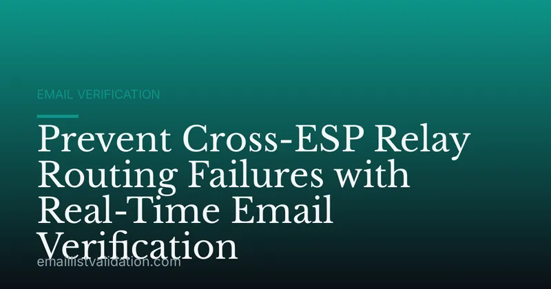 Prevent Cross-ESP Relay Routing Failures with Real-Time Email Verification