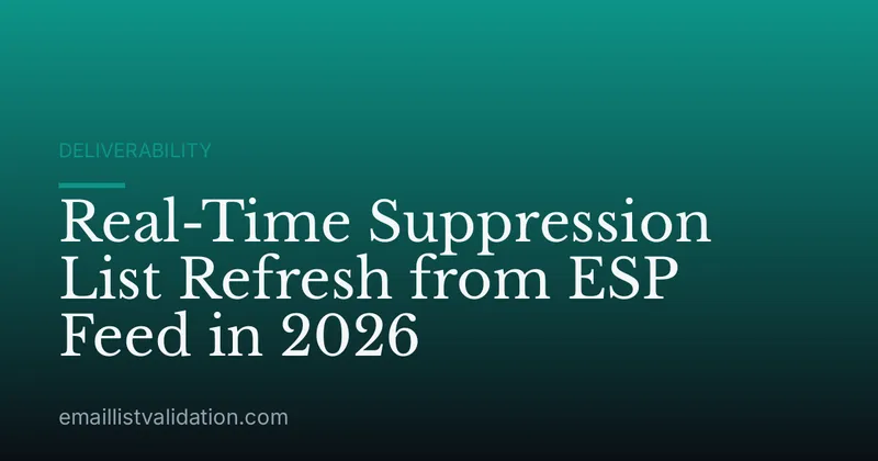 Real-Time Suppression List Refresh from ESP Feed in 2026