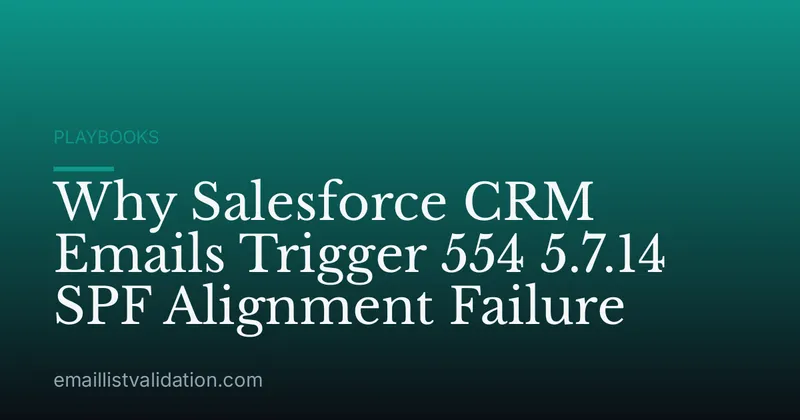 Why Salesforce CRM Emails Trigger 554 5.7.14 SPF Alignment Failure