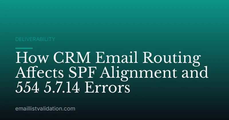 How CRM Email Routing Affects SPF Alignment and 554 5.7.14 Errors