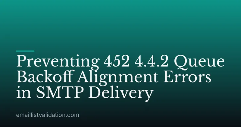 Preventing 452 4.4.2 Queue Backoff Alignment Errors in SMTP Delivery