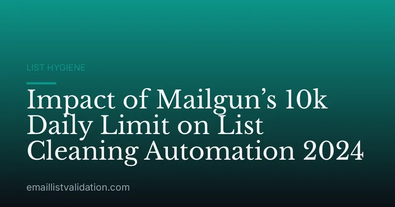 Impact of Mailgun’s 10k Daily Limit on List Cleaning Automation 2024