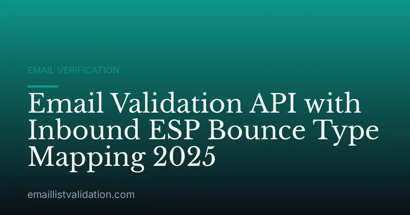 Email Validation API with Inbound ESP Bounce Type Mapping 2025
