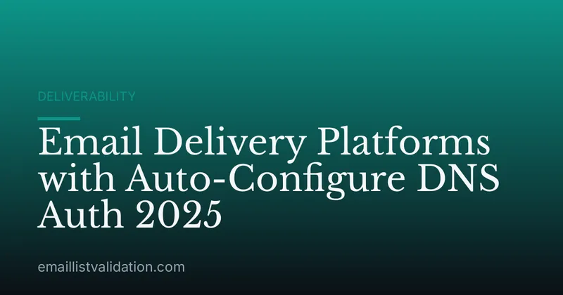 Email Delivery Platforms with Auto-Configure DNS Auth 2025