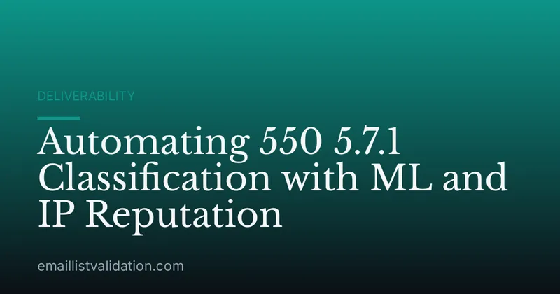 Automating 550 5.7.1 Classification with ML and IP Reputation