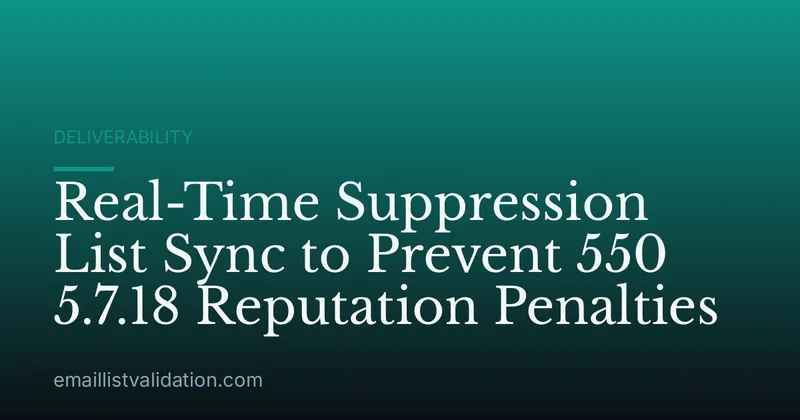 Real-Time Suppression List Sync to Prevent 550 5.7.18 Reputation Penalties