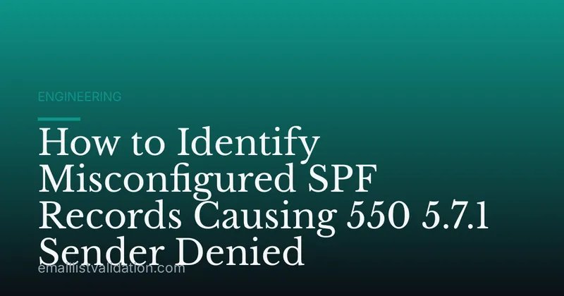 How to Identify Misconfigured SPF Records Causing 550 5.7.1 Sender Denied