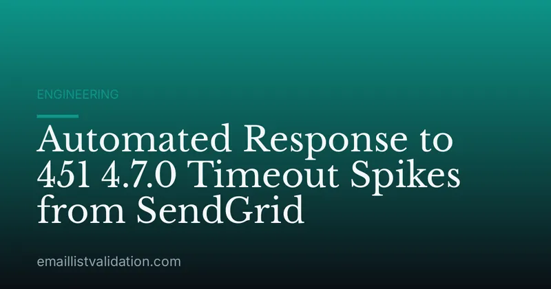 Automated Response to 451 4.7.0 Timeout Spikes from SendGrid